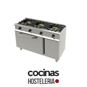 Cocina y Horno a gas 3 fuegos