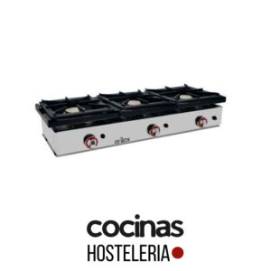 Cocina a gas sobremesa 3 fuego 120x45x24